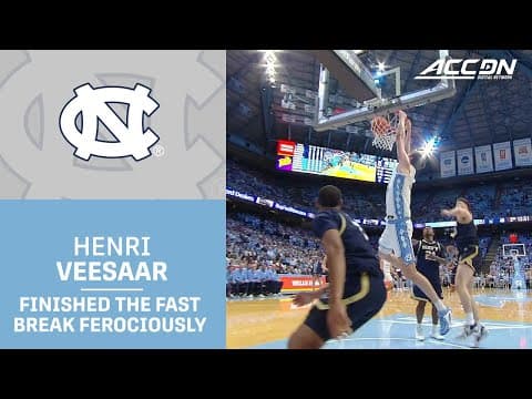 UNC's Henri Veessaar Finishes What Caleb Wilson Started