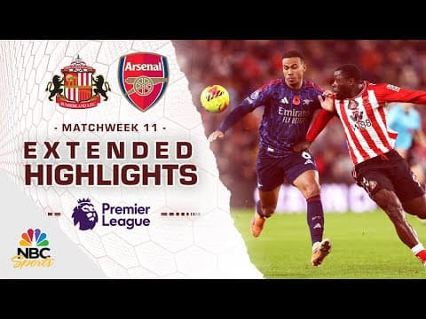 Sunderland v. Arsenal | PREMIER LEAGUE HIGHLIGHTS | 11/8/2025 | NBC Sports