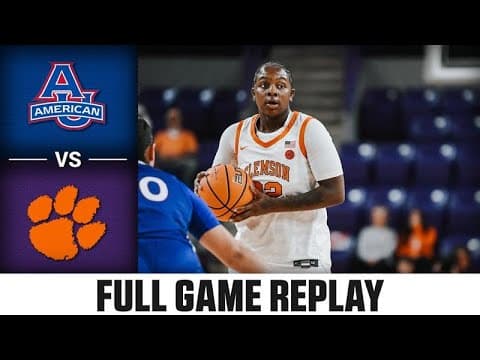 American University vs. Clemson Full Game Replay | 2025-26 ACC Women's Basketball