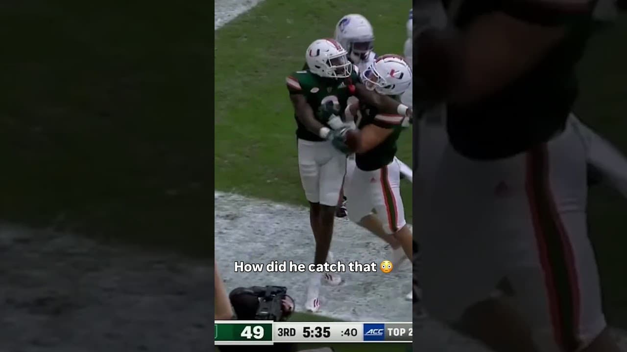 HOW?! 🤯 #miamihurricanes #accfootball #collegefootball