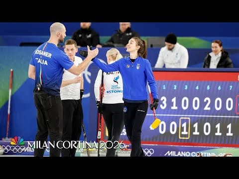 Italy holds off Estonia to secure mixed doubles curling win | Winter Olympics 2026 | NBC Sports