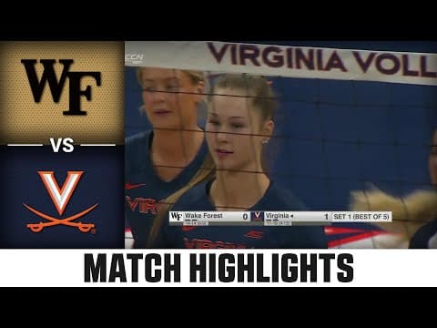Wake Forest vs. Virginia Match Highlights | 2025 ACC Volleyball
