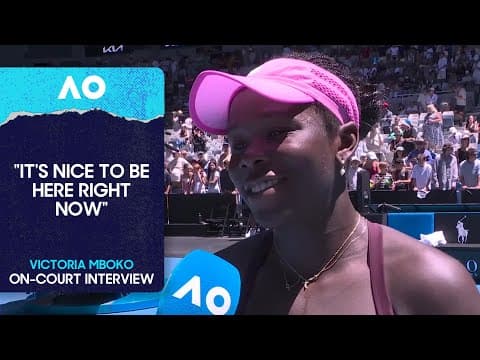 Victoria Mboko On-Court Interview | Australian Open 2026 Third Round