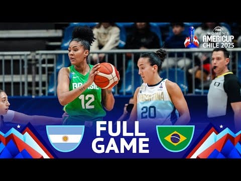 Argentina v Brazil | Full Basketball Game | FIBA Women's AmeriCup 2025