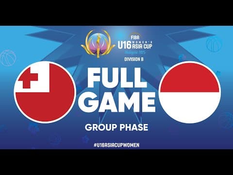LIVE - Tonga v Indonesia | FIBA U16 Women's Asia Cup 2025 - Division B | Group Phase