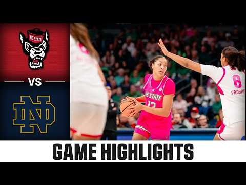 NC State vs. Notre Dame Highlights | 2025-26 ACC Women's Basketball