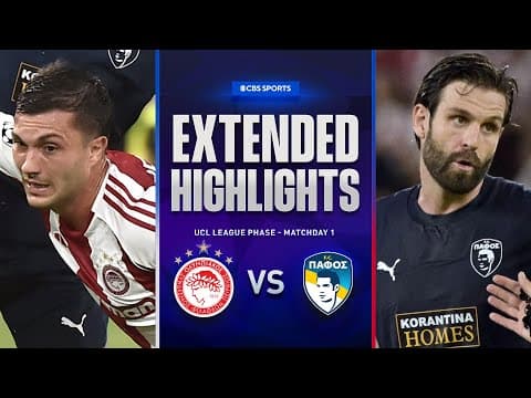 Olympiacos vs. Pafos: Extended Highlights | UCL League Phase MD 1 | CBS Sports Golazo