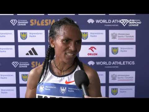 Gudaf Tsegay after 3:50 1500m over Beatrice Chebet in Poland Diamond League