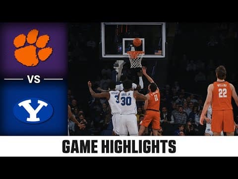 Clemson vs. BYU Game Highlights | 2025-26 ACC Men's Basketball