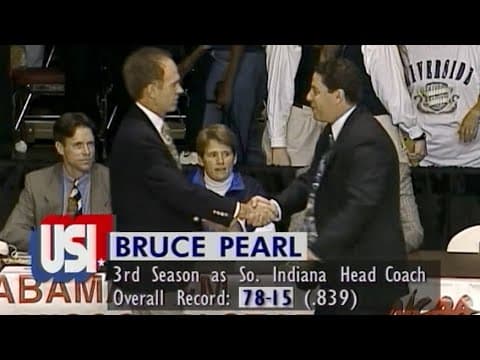 Bruce Pearl coaches Southern Indiana to 1995 DII basketball title