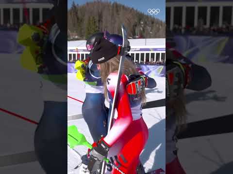 Team USA's first alpine skier to win 3 Olympic titles! 🥇🥇🥇