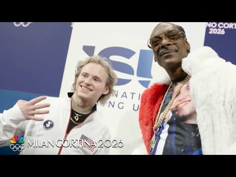 Ilia Malinin shows Snoop Dogg some figure skating at the Milan Cortina Winter Olympics | NBC Sports