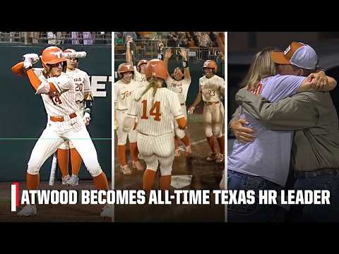 NEW HOME RUN RECORD 💥 Texas' Reese Atwood goes yard for 59th career HR | ESPN College Softball