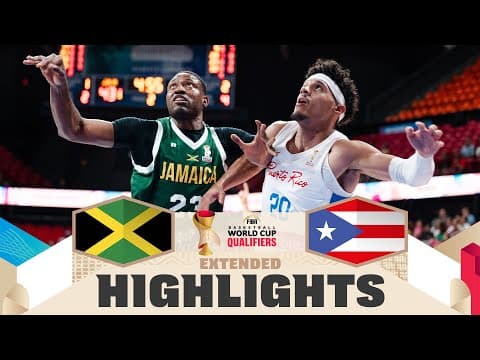 Jamaica 🇯🇲 v Puerto Rico 🇵🇷 | Extended Highlights | FIBA Basketball World Cup 2027 Americas Qualif.
