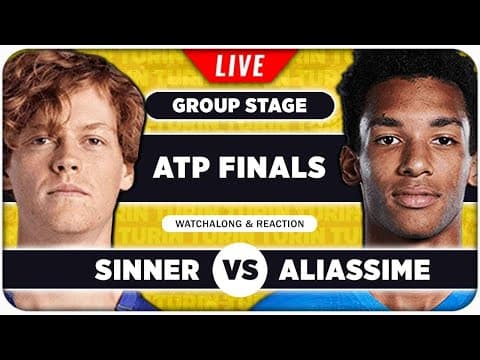 SINNER vs AUGER ALIASSIME • ATP Finals 2025 • LIVE Tennis Watchalong
