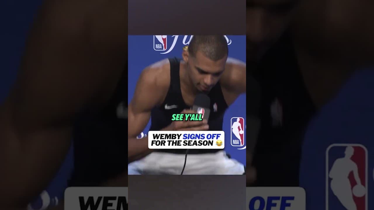 Wemby's final message to the media 🤣 #spurs #wemby #nba