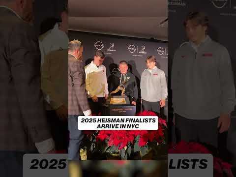 2025 Heisman Finalists arrive in New York 🏆 #cfb #football #heisman #award