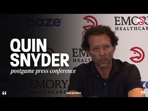Hawks vs. Nuggets Postgame Press Conference: Quin Snyder