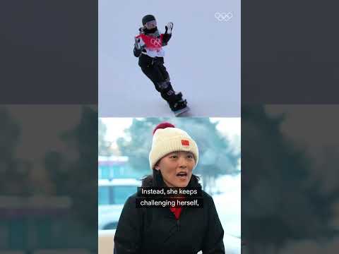 Cai Xuetong opens up on how Chloe Kim has inspired her to drive the sport forward! 🏂 #olympics