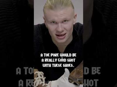 Haaland Reacts to 75 Year Old Football Boots