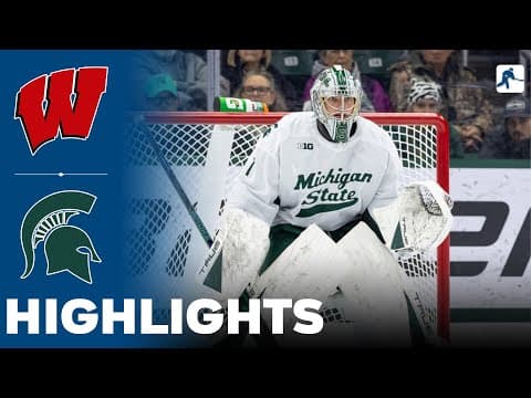 Wisconsin vs Michigan State | NCAA College Hockey | Highlights - January 16, 2026