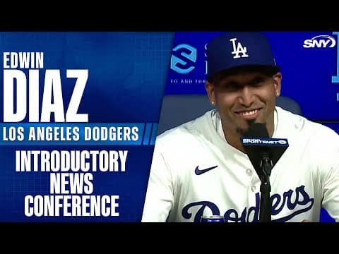 Edwin Diaz Los Angeles Dodgers Introductory News Conference