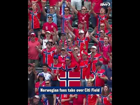 Norwegian fans in town for the World Cup take over Citi Field!