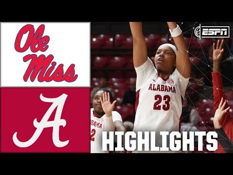 Ole Miss Rebels vs. Alabama Crimson Tide | Full Game Highlights | ESPN College Basketball