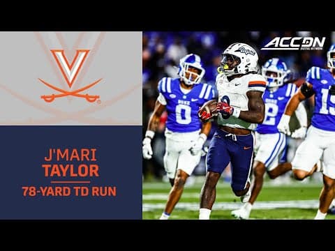 UVA's J'Mari Taylor Motors For The 78-Yard Score