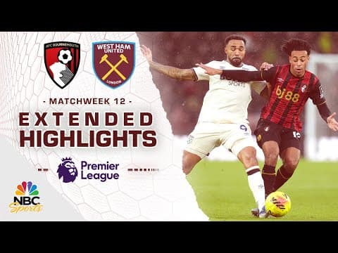 Bournemouth v. West Ham United | PREMIER LEAGUE HIGHLIGHTS | 11/22/2025 | NBC Sports