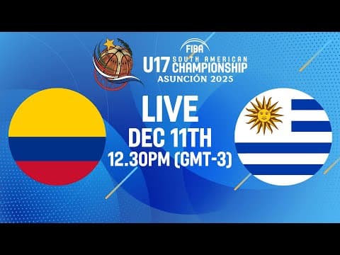 LIVE - Colombia v Uruguay | FIBA U17 South American Championship 2025 | Group Phase