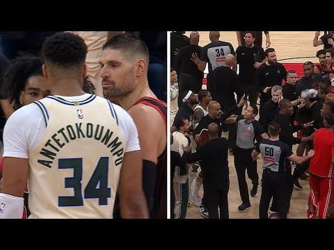 The Bulls Started Fighting Giannis After a Windmill Dunk 😭