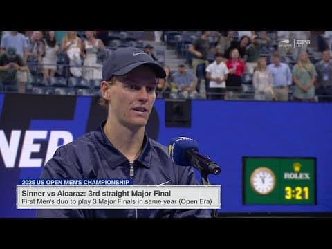 Jannik Sinner says injury timeout was for 'nothing too bad' in Semifinal | 2025 US Open