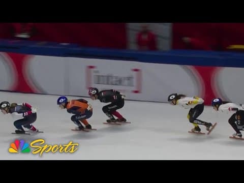 Canada's Courtney Sarault strikes GOLD in 1000m speed skate win at ISU Short Track | NBC Sports