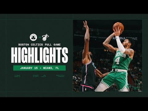 The Boston Celtics take down The Miami Heat 119-114