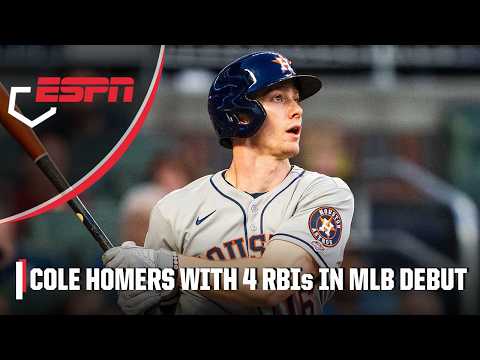 Zach Cole homers on first pitch of first Major League at-bat 🔥 | ESPN MLB