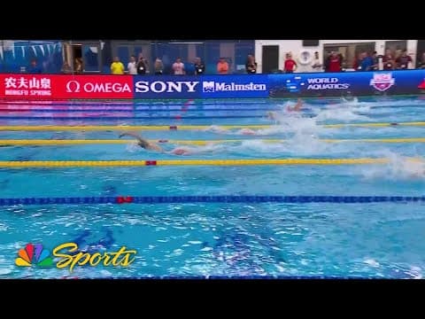 Gretchen Walsh FENDS OFF Kate Douglass for 100m IM World Cup record at Westmont | NBC Sports