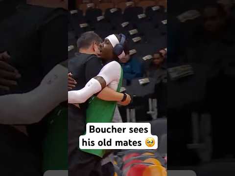 Chris Boucher was SO EXCITED to see his old team!