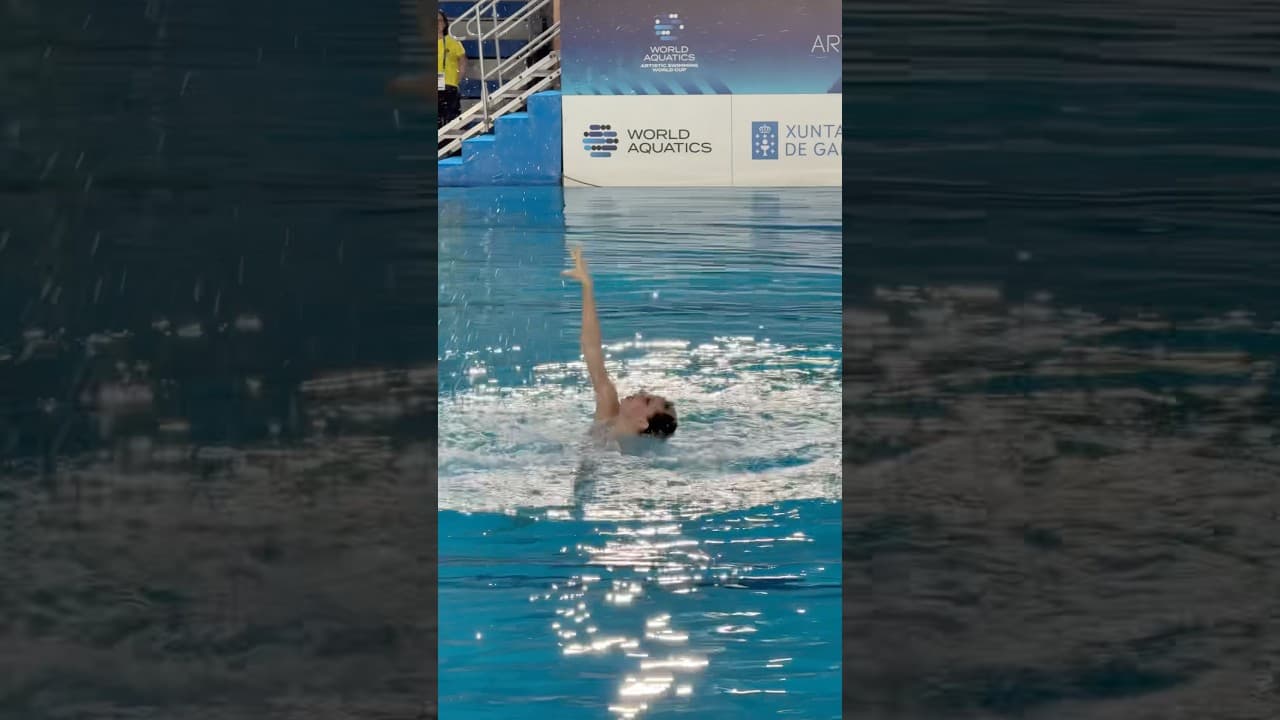 The iconic routine from Iris ✨ #artisticswimming #routine #solo #spain #worldcup #worldaquatics