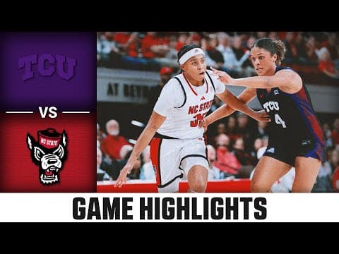 TCU vs. NC State Game Highlights |  2025-26 ACC Women’s Basketball