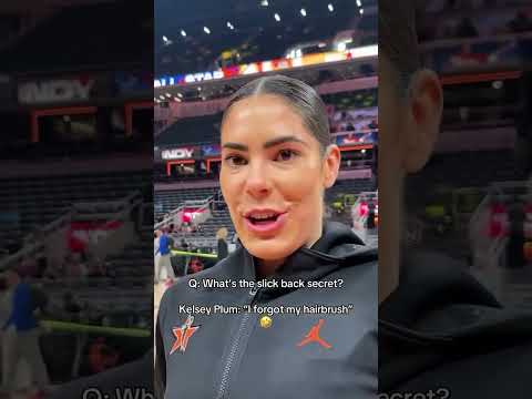 Kelsey Plum wasn’t gatekeeping on the slick back secret 😂