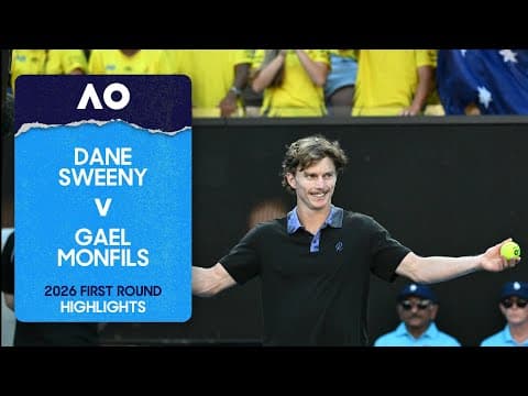 Dane Sweeny v Gael Monfils Highlights | Australian Open 2026 First Round