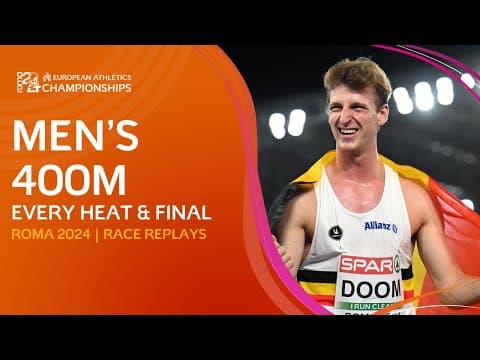 Doom Destroys Championship Record! 💥 EVERY Heat & Final of the Men's 400m | Rome 2024