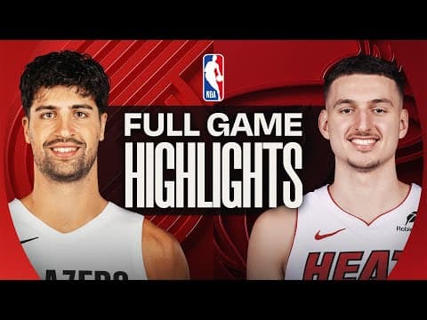 TRAIL BLAZERS at HEAT | FULL GAME HIGHLIGHTS | November 8, 2025