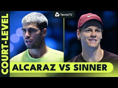 Carlos Alcaraz vs Jannik Sinner For The Title Court-Level Highlights 🤩 | Nitto ATP Finals 2025
