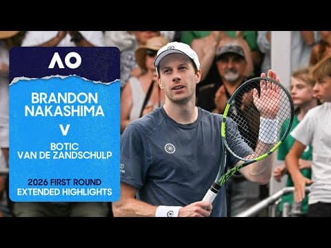 Brandon Nakashima v Botic van de Zandschulp Extended Highlights | Australian Open 2026 First Round
