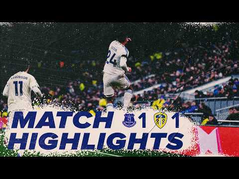 Everton 1-1 Leeds United | Premier League highlights | Justin scores first PL goal for Leeds