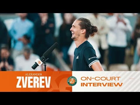 Alexander Zverev | QF on-court Interview | Roland-Garros 2026