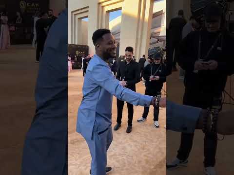 Ghana legend Asamoah Gyan at the 2025 CAF Awards 👊