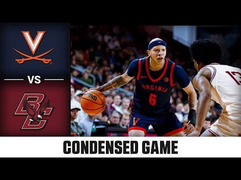 Virginia vs. Boston College Condensed Game | 2025-26 ACC Men's Basketball